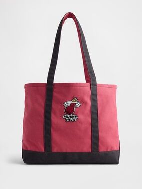 BNWT NEW Gap x NBA Miami Heat Basketball Logo Tote Bag!